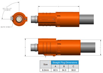 Mechanical Drawing - Amphenol Industrial SurLok Plus™ EMI Connectors